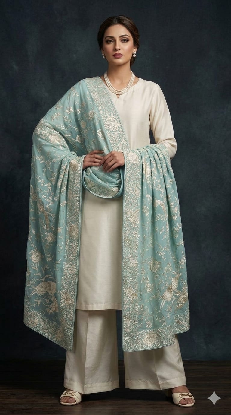 Happy blue Parsi Gara duppta