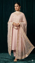 Blush pink Parsi Gara duppta