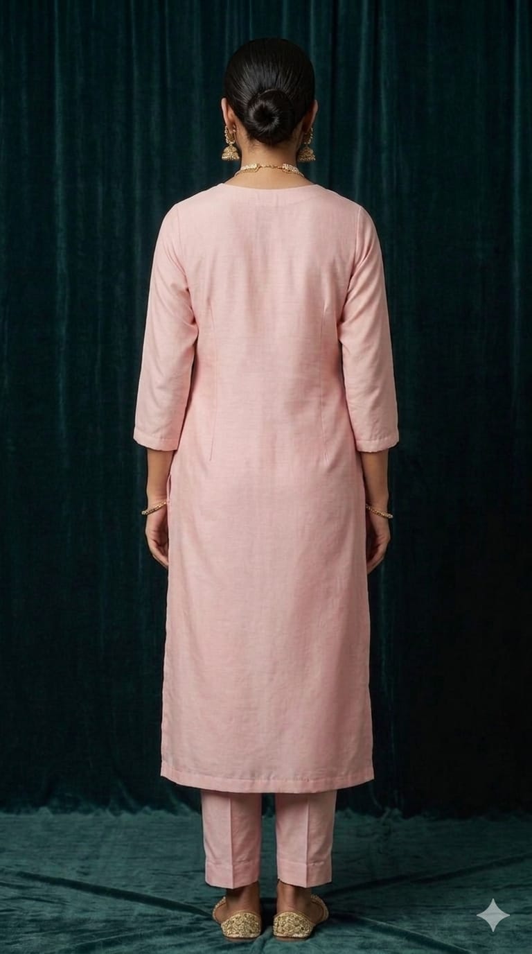 Blush pink Parsi Gara duppta
