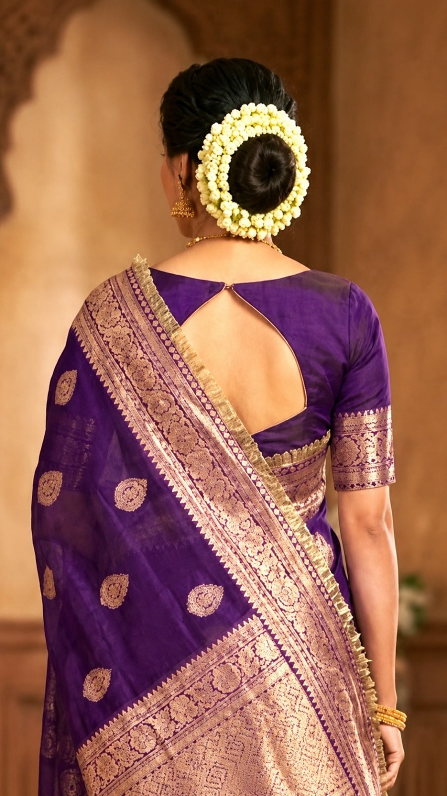 True Purple Banarsi Saree