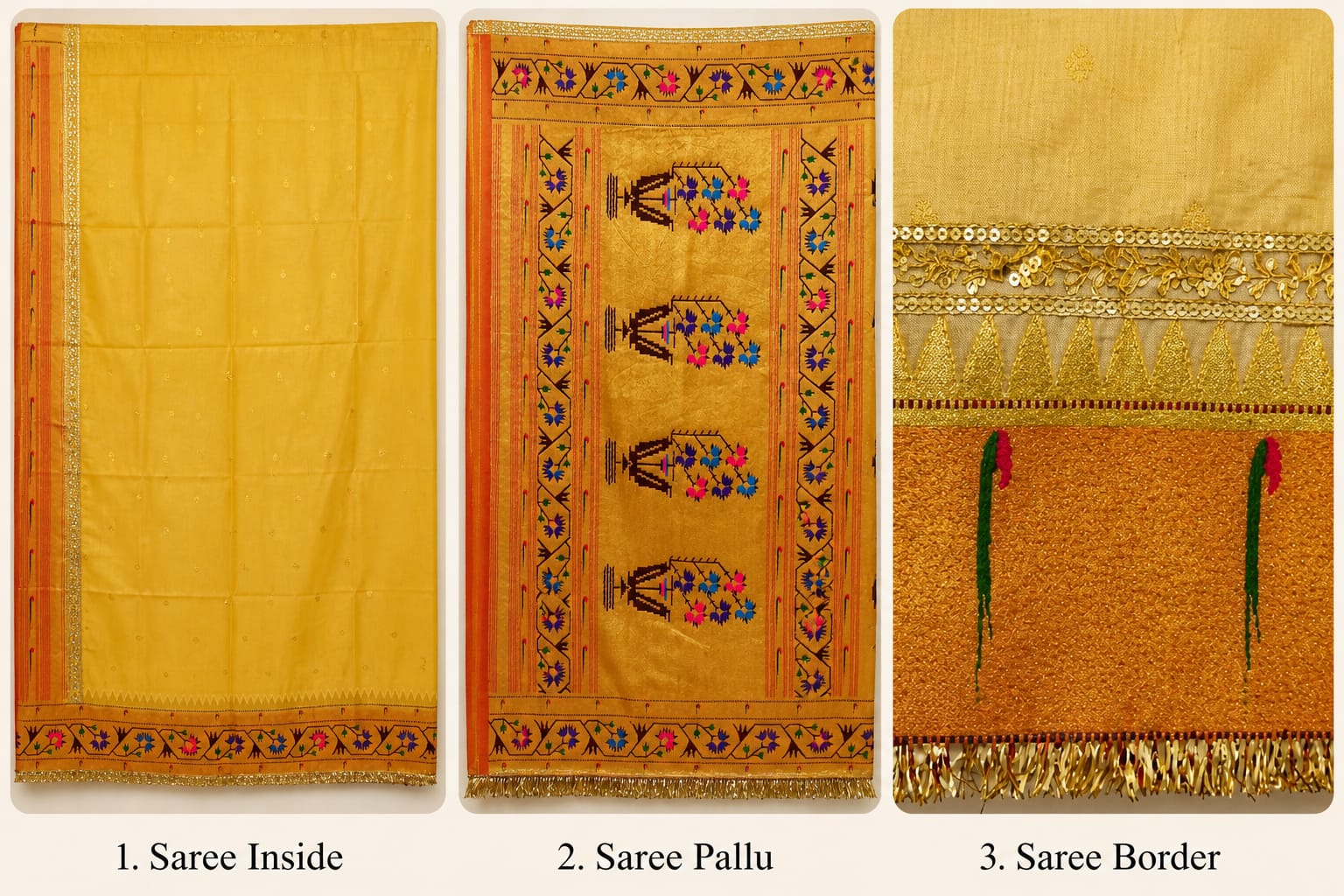 Golden Yellow Paithani