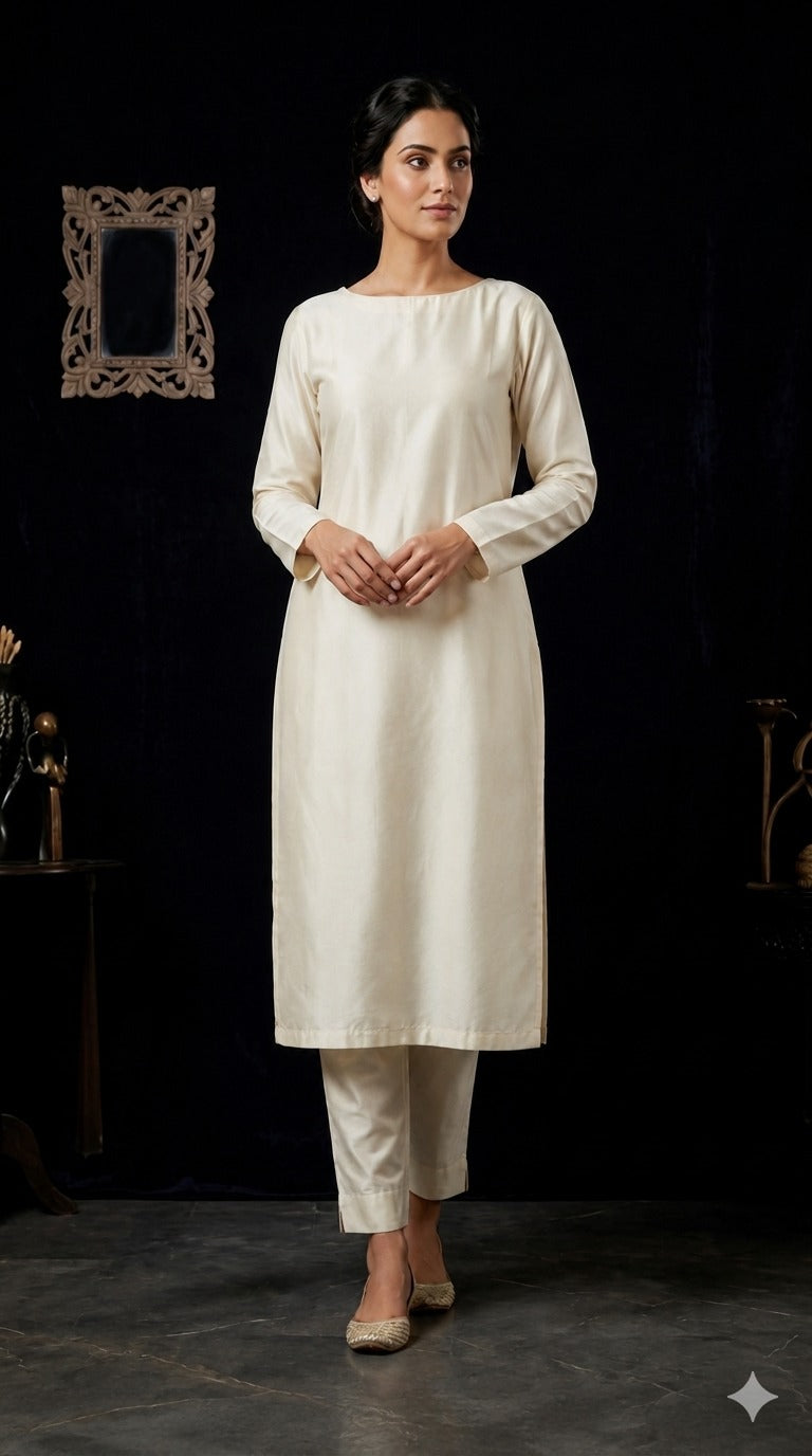 Off White Parsi Gara Dupatta