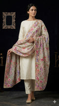 Off White Parsi Gara Dupatta