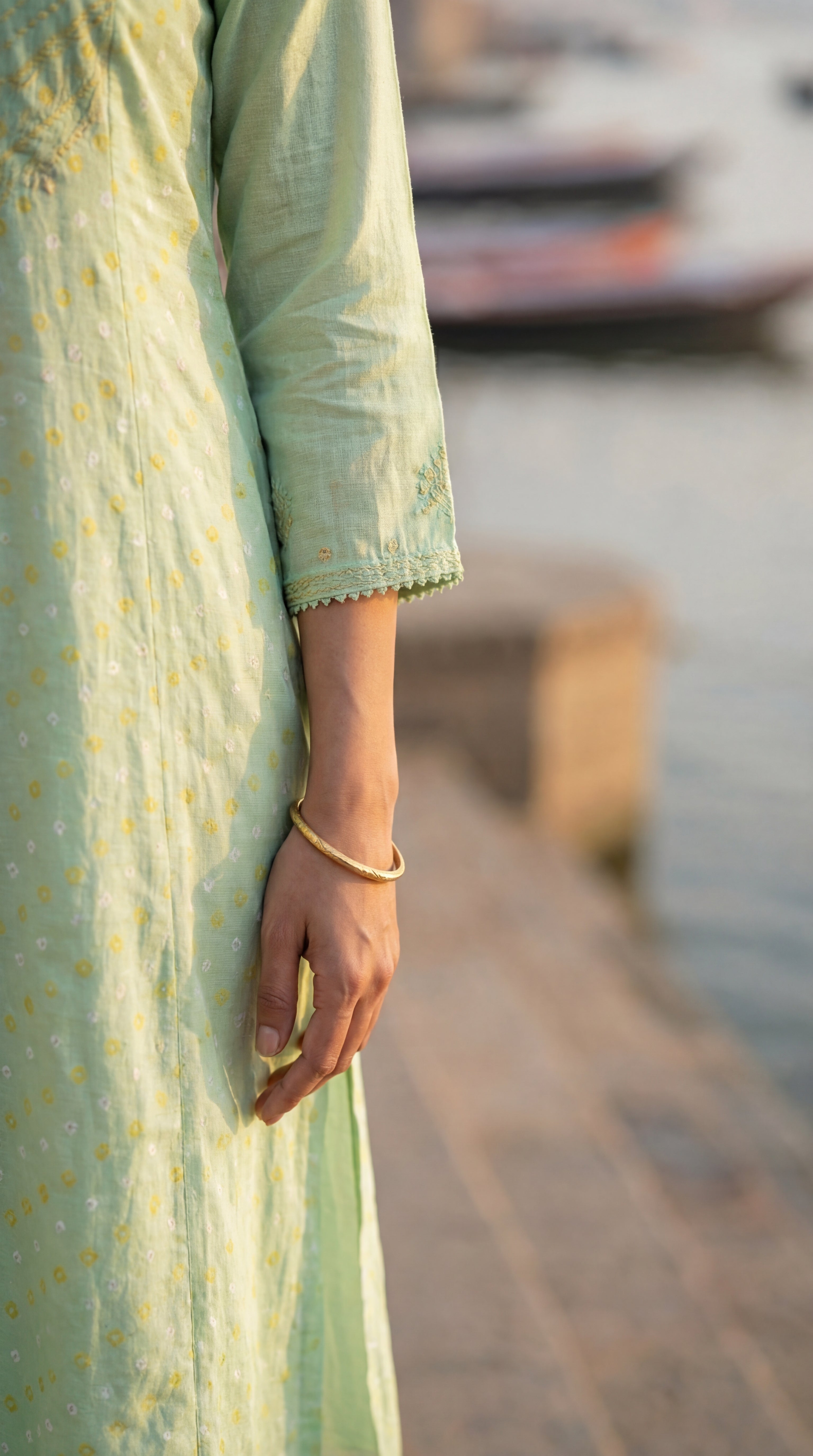 Moss Green Bandhej Suit