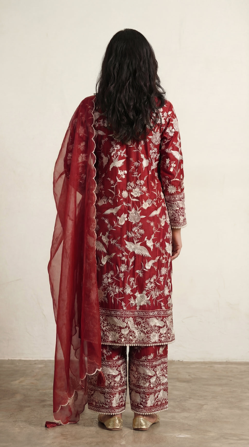 Red Parsi Gara Suits