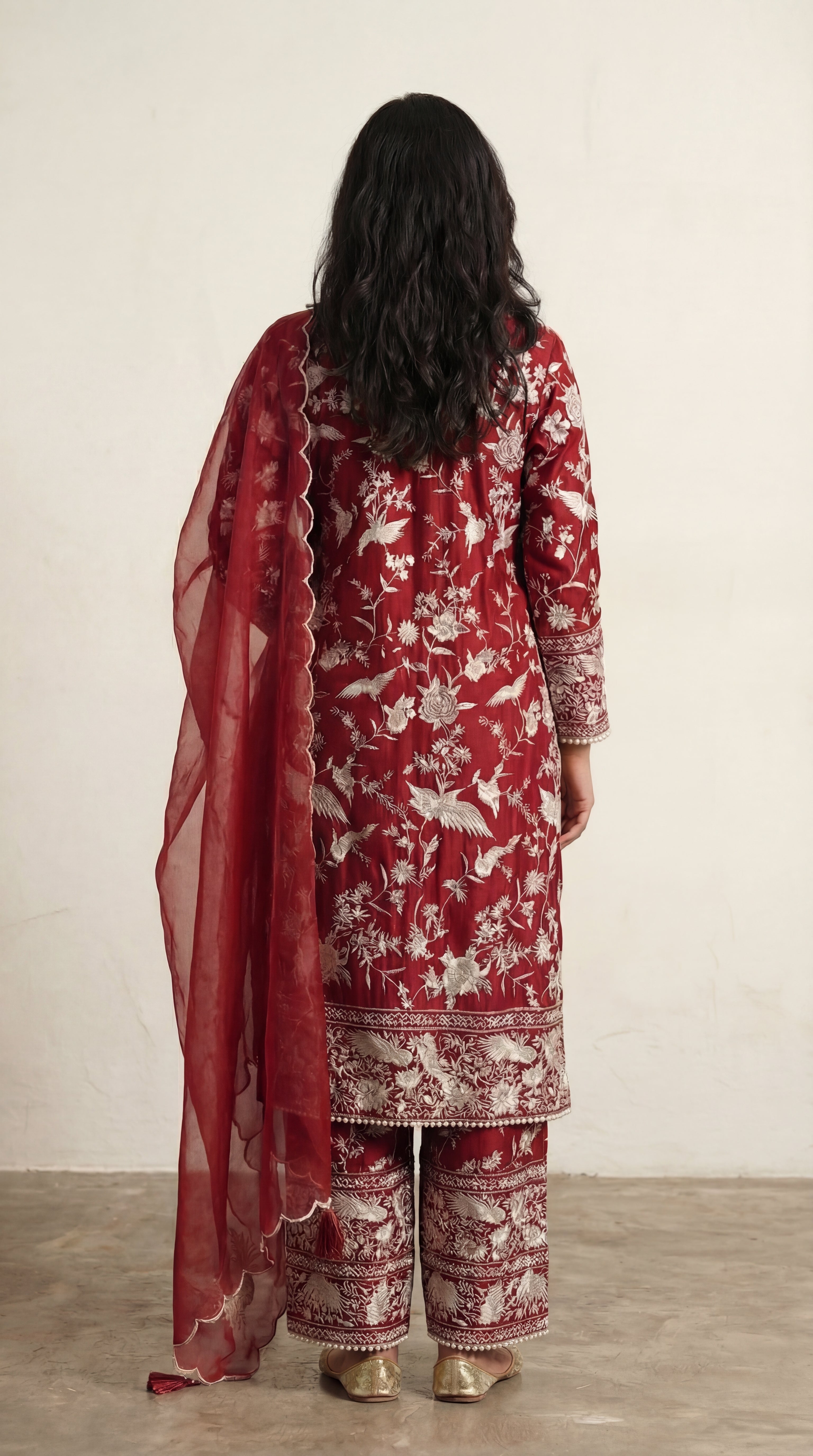 Red Parsi Gara Suits
