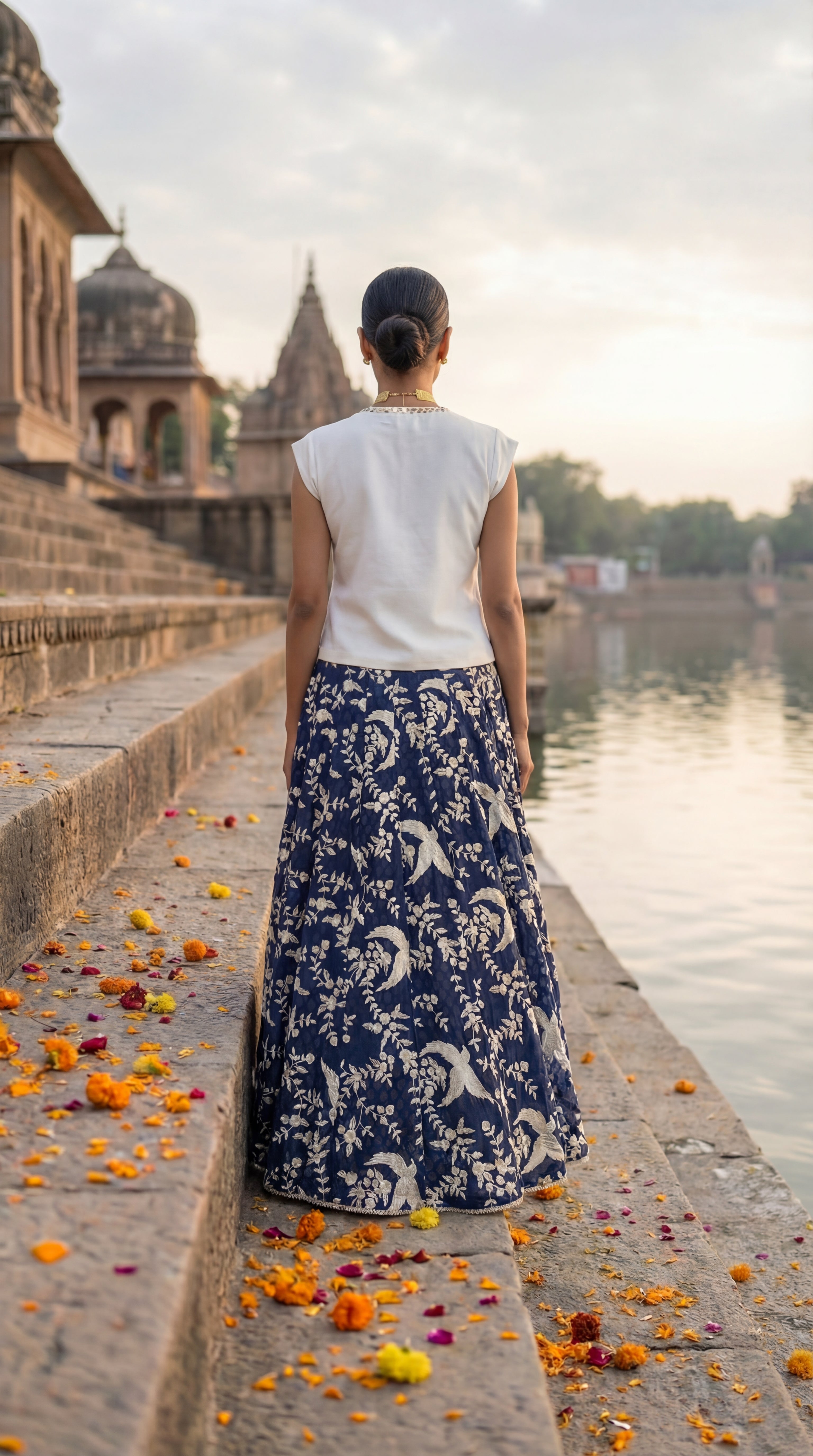 Majestic Sapphire Gara Mul Skirt with Top