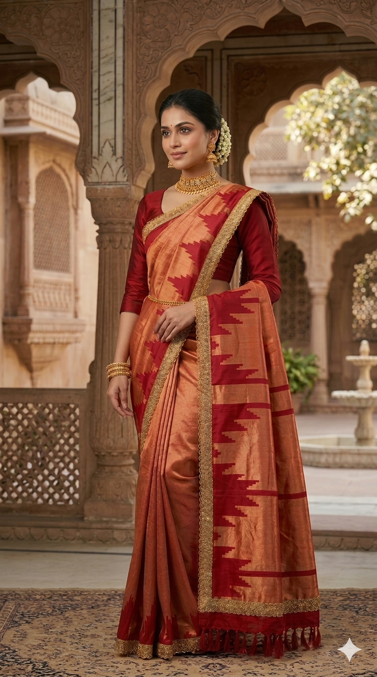 Crimson Banarsi Saree